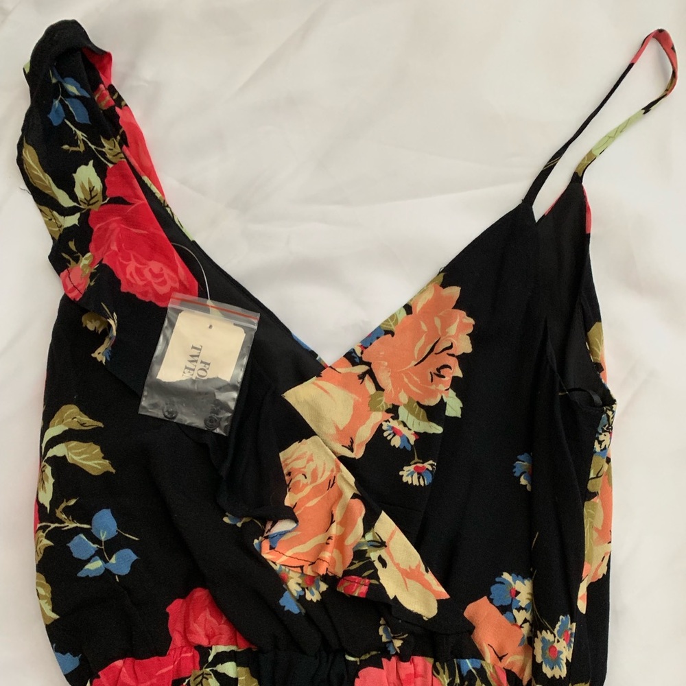 Black floral dress